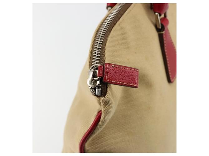 PRADA Tote Bag Canvas Beige Silver - vista 16