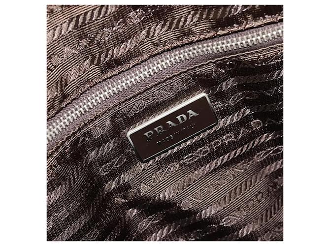 PRADA Tote Bag Canvas Beige Silver - vista 17