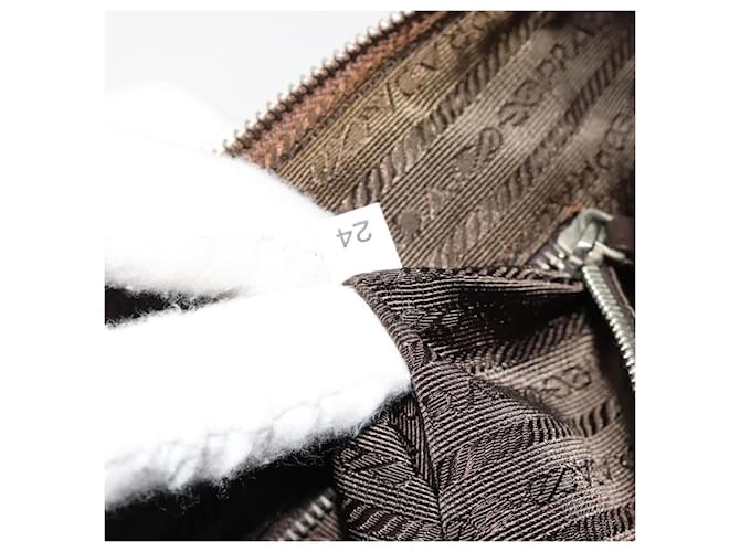 PRADA Tote Bag Canvas Beige Silver - vista 23