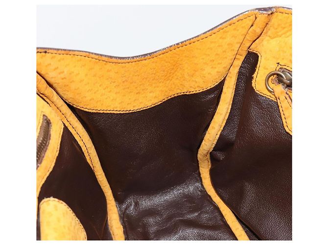 PRADA Hand Bag Canvas Beige Gold - vista 19
