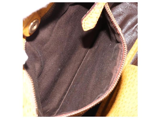 PRADA Hand Bag Canvas Beige Gold - vista 21