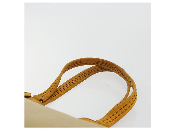 PRADA Hand Bag Canvas Beige Gold - vista 8