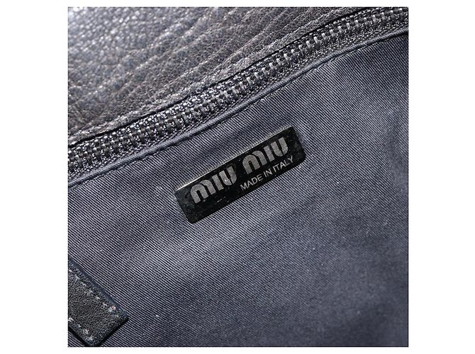 Miu Miu Hand Bag Leather Black Silver - vista 15