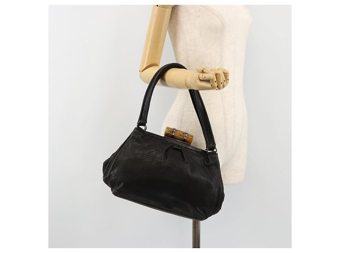 Miu Miu Hand Bag Leather Black Silver - vista 22