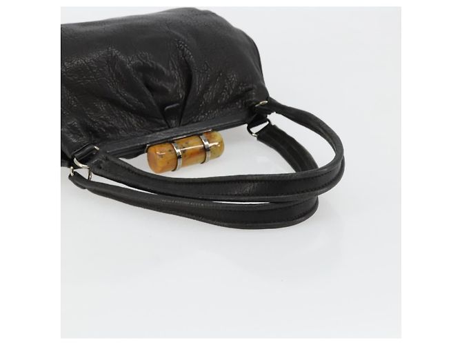 Miu Miu Hand Bag Leather Black Silver - vista 7
