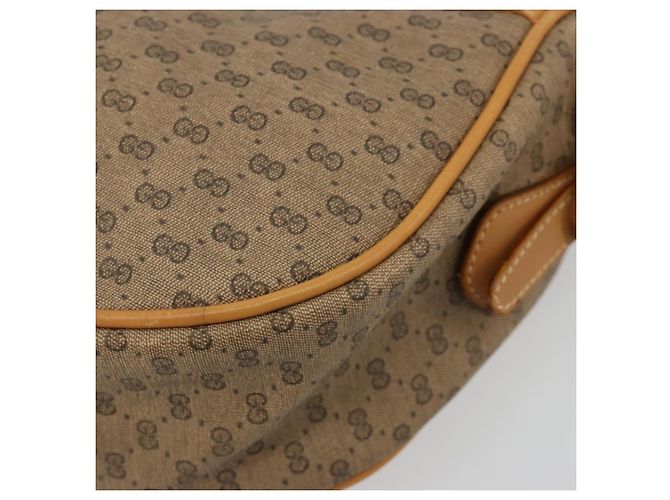 GUCCI Micro GG Supreme Web Sherry Line Shoulder Bag PVC Beige Gold - vista 10