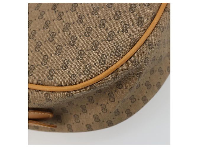 GUCCI Micro GG Supreme Web Sherry Line Shoulder Bag PVC Beige Gold - vista 13