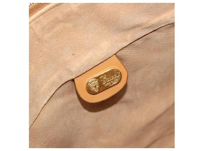 GUCCI Micro GG Supreme Web Sherry Line Shoulder Bag PVC Beige Gold - vista 17