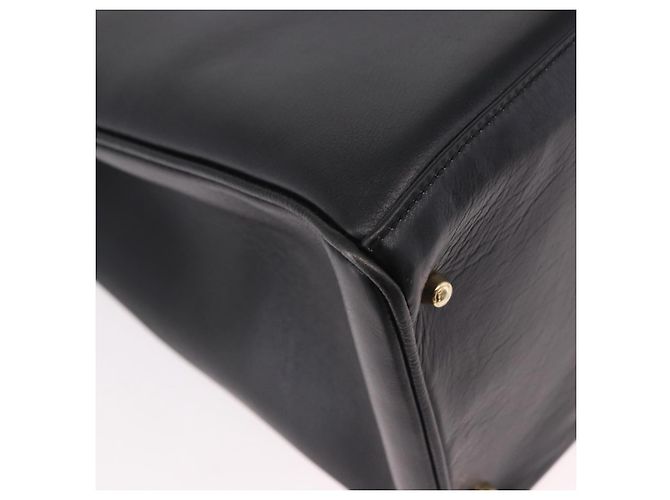 GUCCI Bamboo Hand Bag Leather 2way Black Gold 002 2855 0322 0 - vista 12