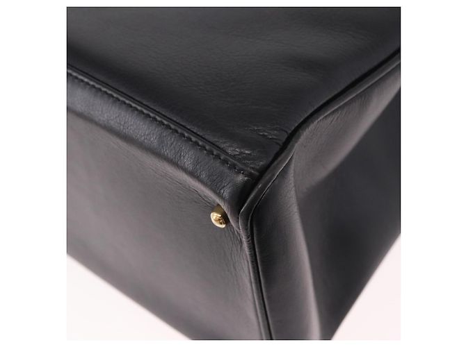 GUCCI Bamboo Hand Bag Leather 2way Black Gold 002 2855 0322 0 - vista 13
