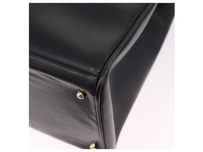 GUCCI Bamboo Hand Bag Leather 2way Black Gold 002 2855 0322 0 - vista 15
