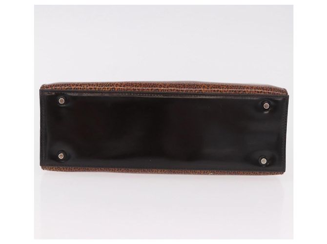 Christian Dior Hand Bag Leather Brown Silver - vista 10
