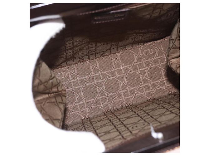 Christian Dior Hand Bag Leather Brown Silver - vista 18
