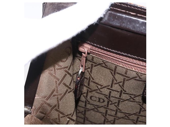 Christian Dior Hand Bag Leather Brown Silver - vista 21