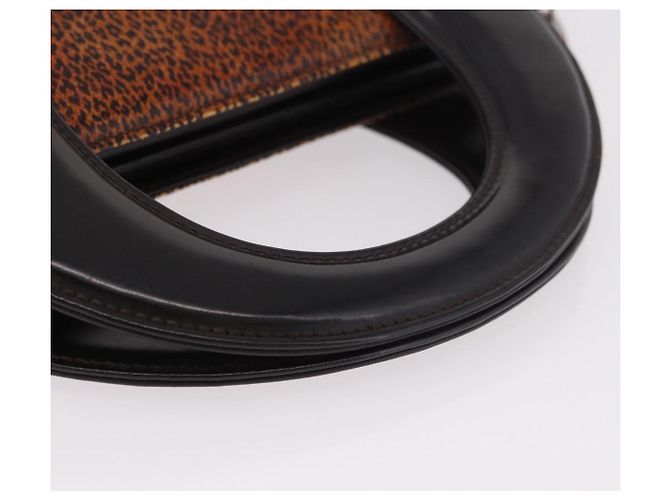 Christian Dior Hand Bag Leather Brown Silver - vista 8