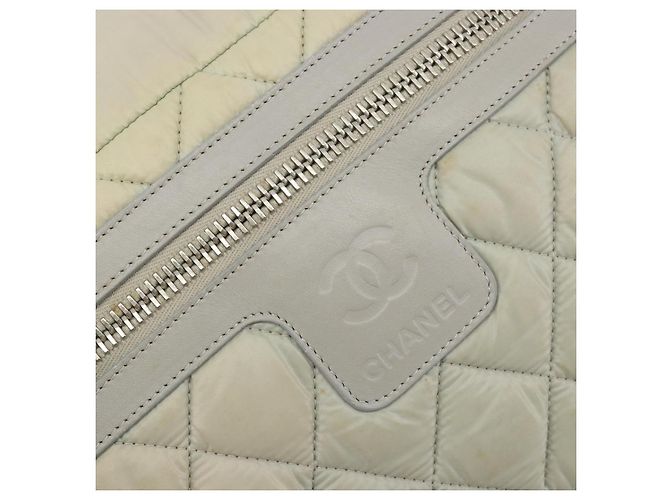 CHANEL Bolso de Hombro Cococoon Nylon Gris Plata CC - vista 19