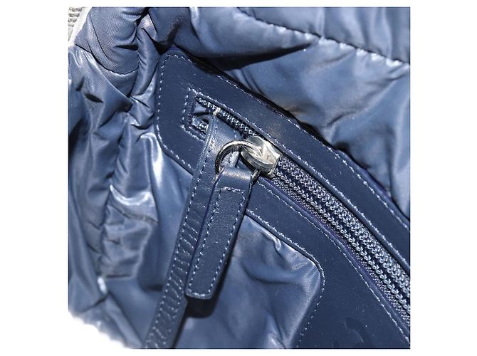 CHANEL Bolso de Hombro Cococoon Nylon Gris Plata CC - vista 24