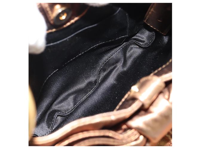 SAINT LAURENT Shoulder Bag Leather Bronze Gold - vista 11