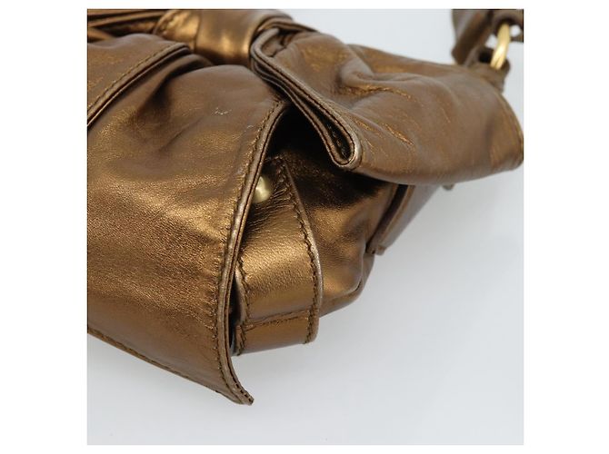 SAINT LAURENT Shoulder Bag Leather Bronze Gold - vista 15