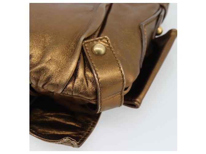 SAINT LAURENT Shoulder Bag Leather Bronze Gold - vista 17
