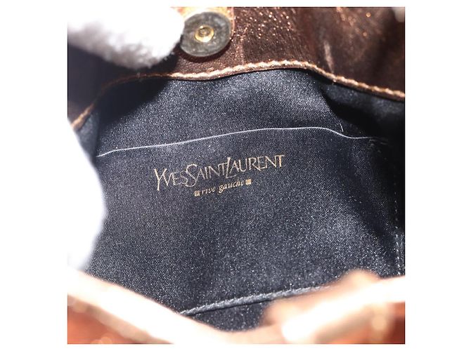 SAINT LAURENT Shoulder Bag Leather Bronze Gold - vista 19