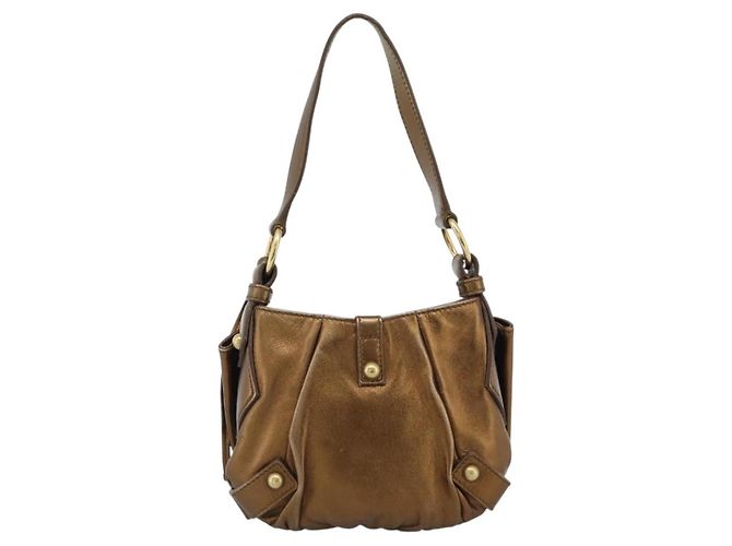SAINT LAURENT Shoulder Bag Leather Bronze Gold - vista 2