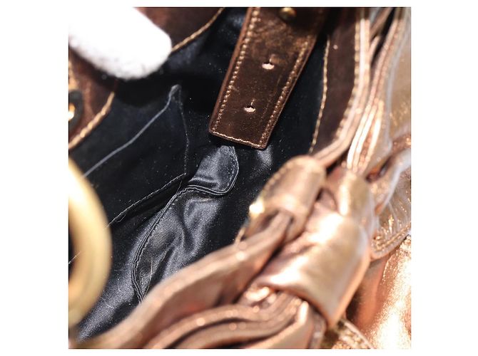 SAINT LAURENT Shoulder Bag Leather Bronze Gold - vista 20