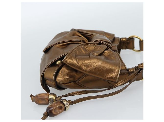 SAINT LAURENT Shoulder Bag Leather Bronze Gold - vista 4