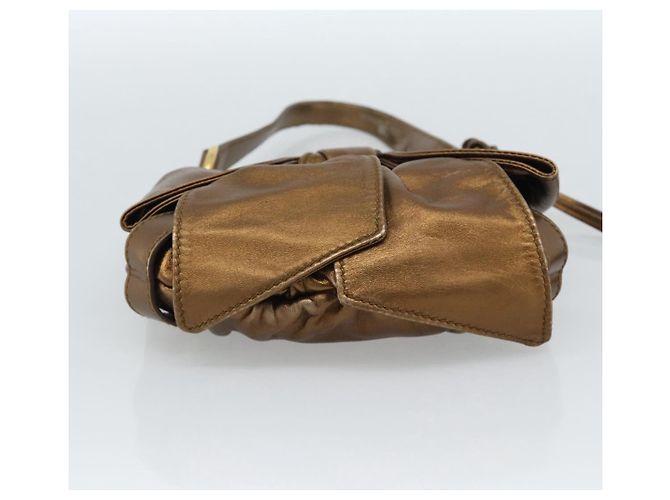 SAINT LAURENT Shoulder Bag Leather Bronze Gold - vista 5