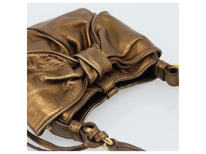 SAINT LAURENT Shoulder Bag Leather Bronze Gold - vista 6