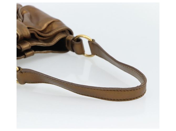SAINT LAURENT Shoulder Bag Leather Bronze Gold - vista 7