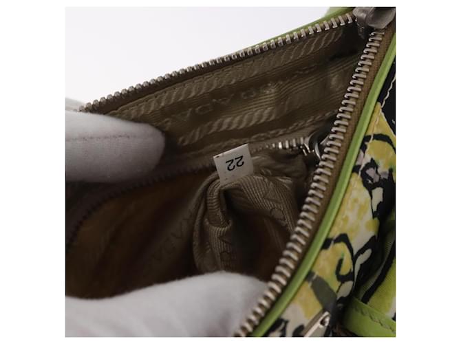PRADA Shoulder Bag Nylon Green Silver - vista 10