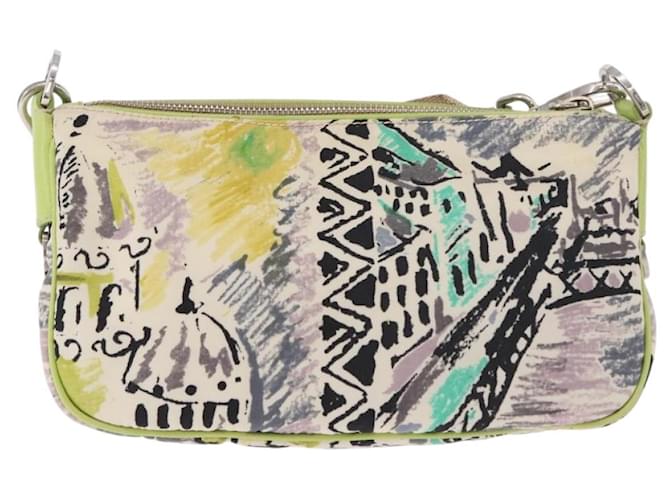 PRADA Shoulder Bag Nylon Green Silver - vista 2