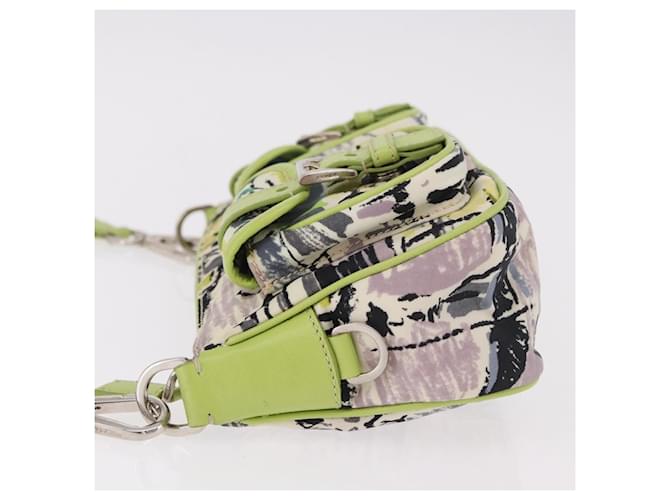 PRADA Shoulder Bag Nylon Green Silver - vista 4