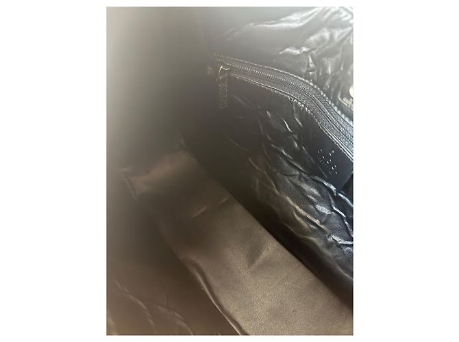 Autre Marque Borsa a tracolla Gucci in nylon e pelle nera Nero - vista 7
