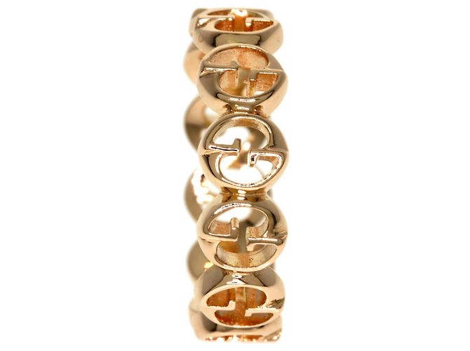 Anello Gucci Interlocking #7 in oro rosa 18K - vista 3