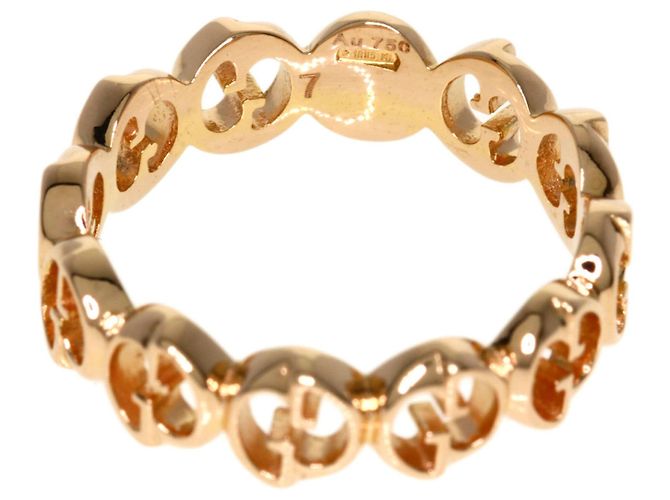 Anello Gucci Interlocking #7 in oro rosa 18K - vista 4