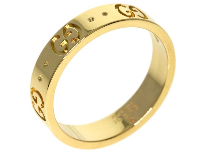 Anello Gucci Icon Band in oro giallo 18K - vista 2