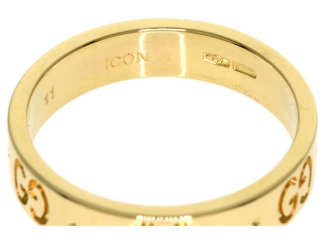 Anello Gucci Icon Band in oro giallo 18K - vista 5