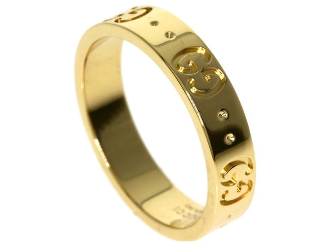 Anello Gucci Icon Band in oro giallo 18K - vista 7
