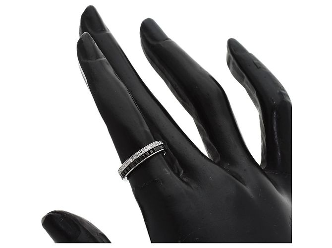Boucheron Ehering aus 18K Weißgold mit schwarzen Diamanten - Ansicht 6