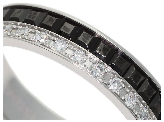 Boucheron Ehering aus 18K Weißgold mit schwarzen Diamanten - Ansicht 7