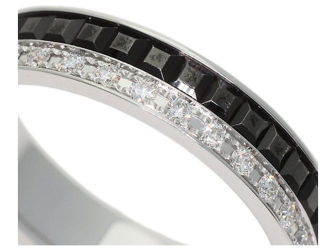 Boucheron Ehering aus 18K Weißgold mit schwarzen Diamanten - Ansicht 8