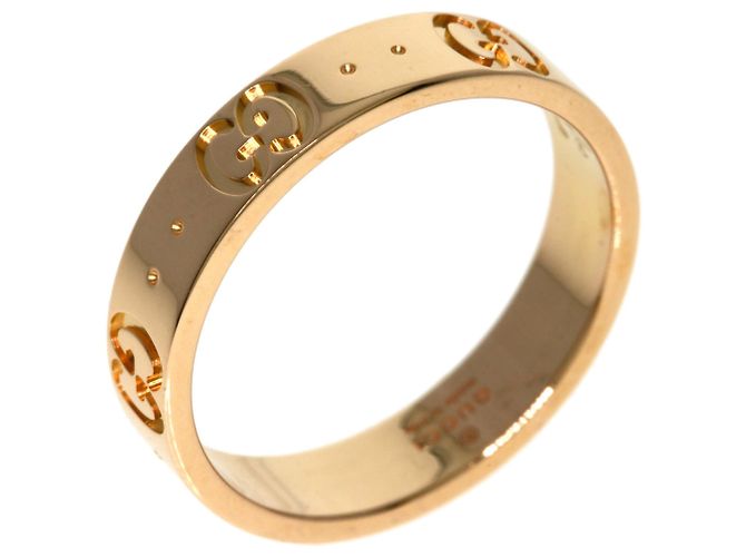 Anello Gucci Icon Band in oro rosa 18K - vista 2
