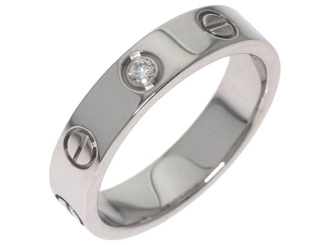 Anello Cartier Love Band in oro bianco 18K - vista 2