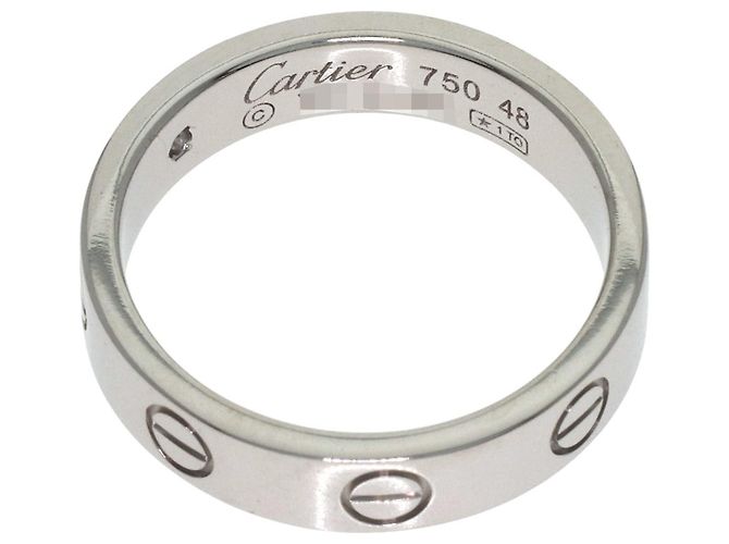 Anello Cartier Love Band in oro bianco 18K - vista 4