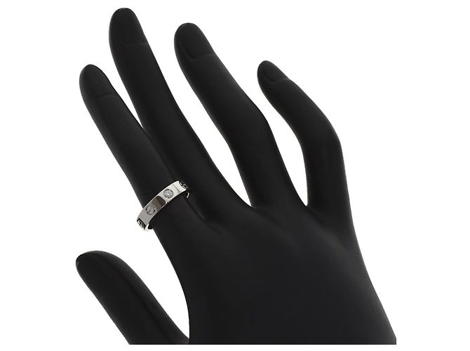 Anello Cartier Love Band in oro bianco 18K - vista 5