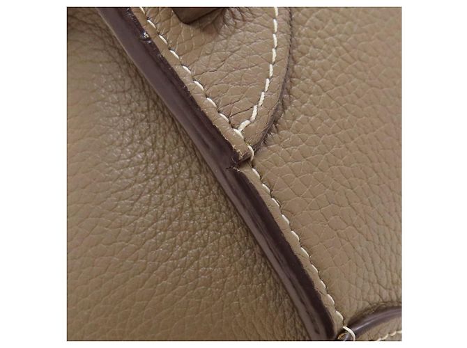 Céline Borsa a mano Celine Luggage Micro in vitello grigio Marrone - vista 16