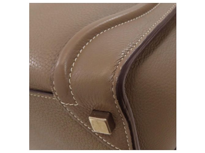 Céline Borsa a mano Celine Luggage Micro in vitello grigio Marrone - vista 20
