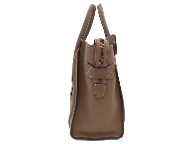 Céline Borsa a mano Celine Luggage Micro in vitello grigio Marrone - vista 3